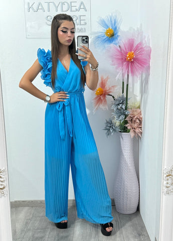 Salopetă cu pliseu Tony