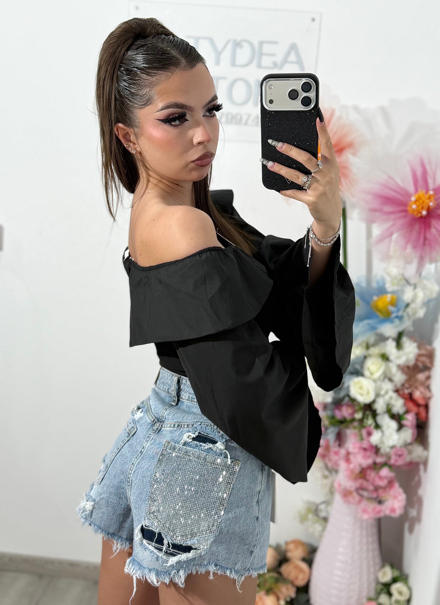 Pantaloni scurți din denim SILVER