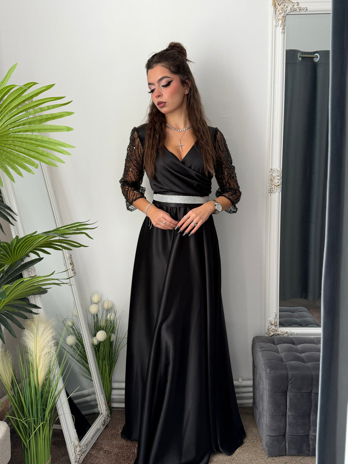 Rochie lungă neagra ADRIA