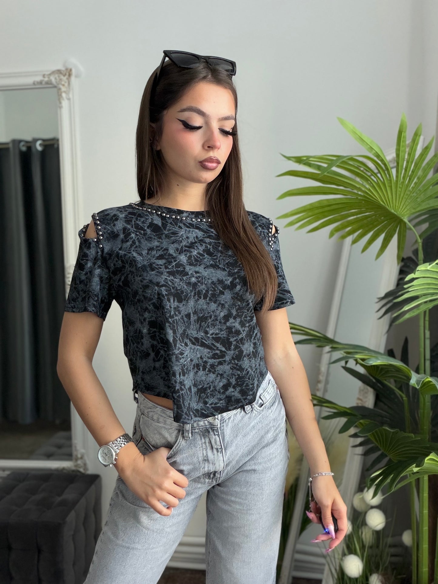 Tricou negru TANYA
