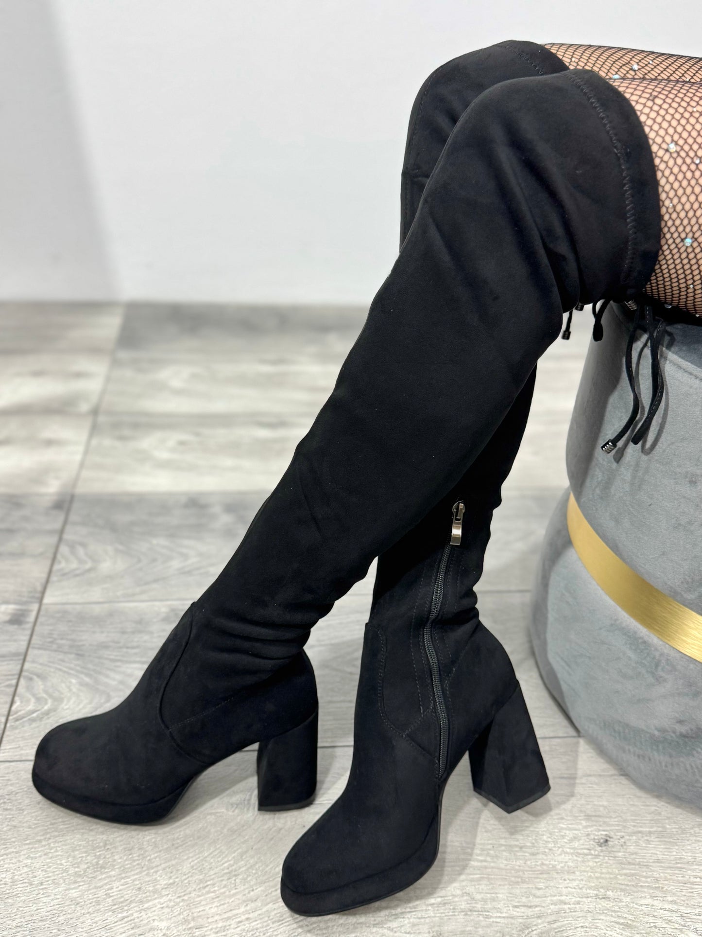 Cizme cu toc și platformă ELLA