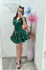 Rochie elegantă verde Sofia