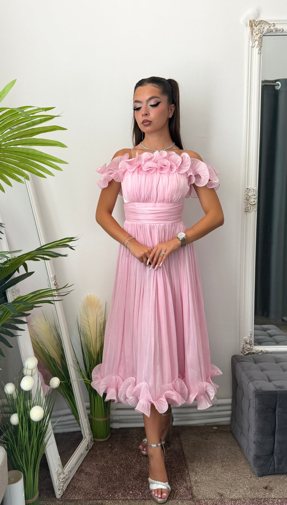 Rochie eleganta baby pink Paulinne