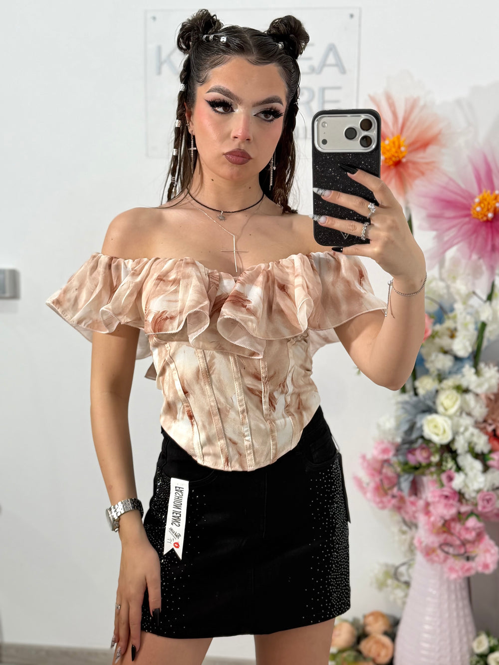 Top tip corset GIRLY bej