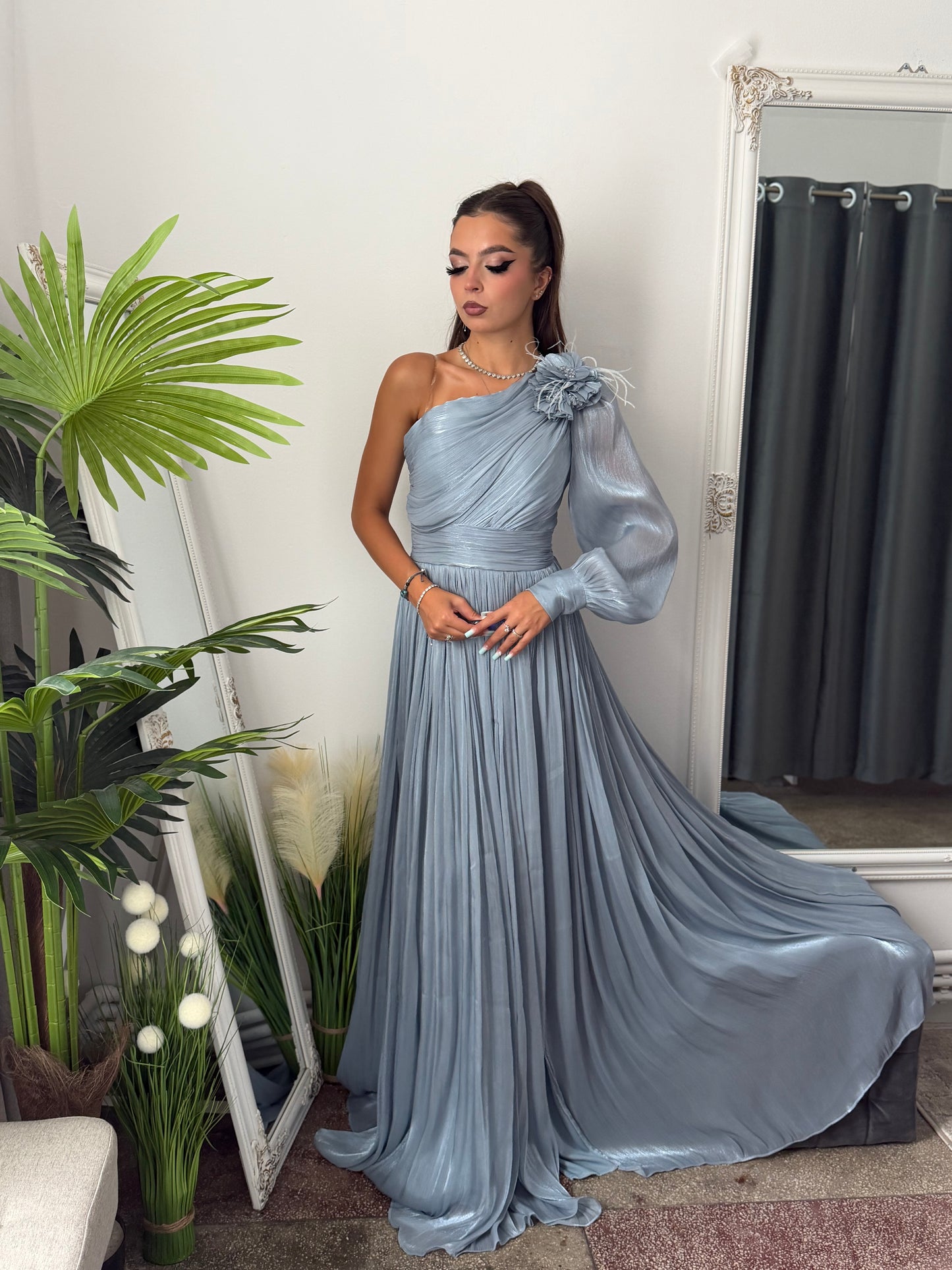 Rochie elegantă blue VICTORIA