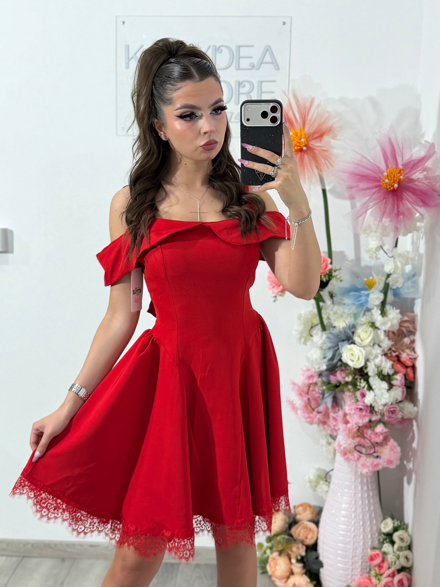 Rochie roșie Clary