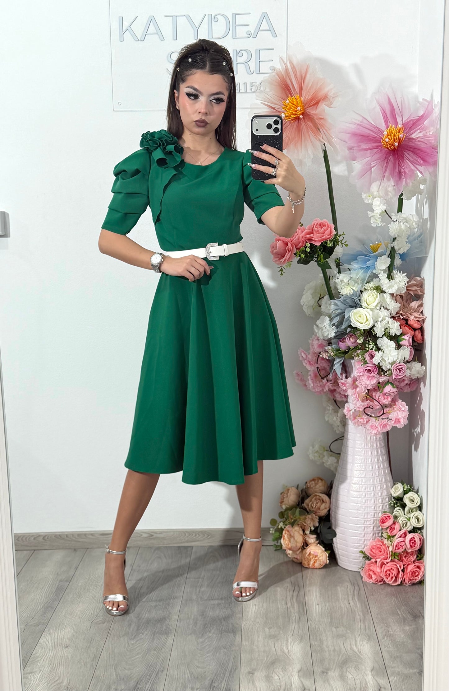 Rochie verde Casandra