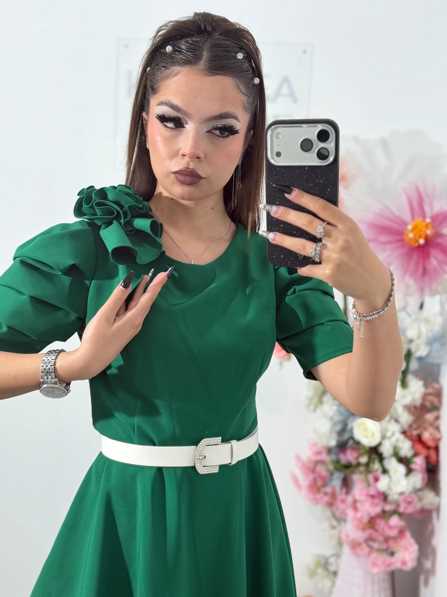 Rochie verde Casandra