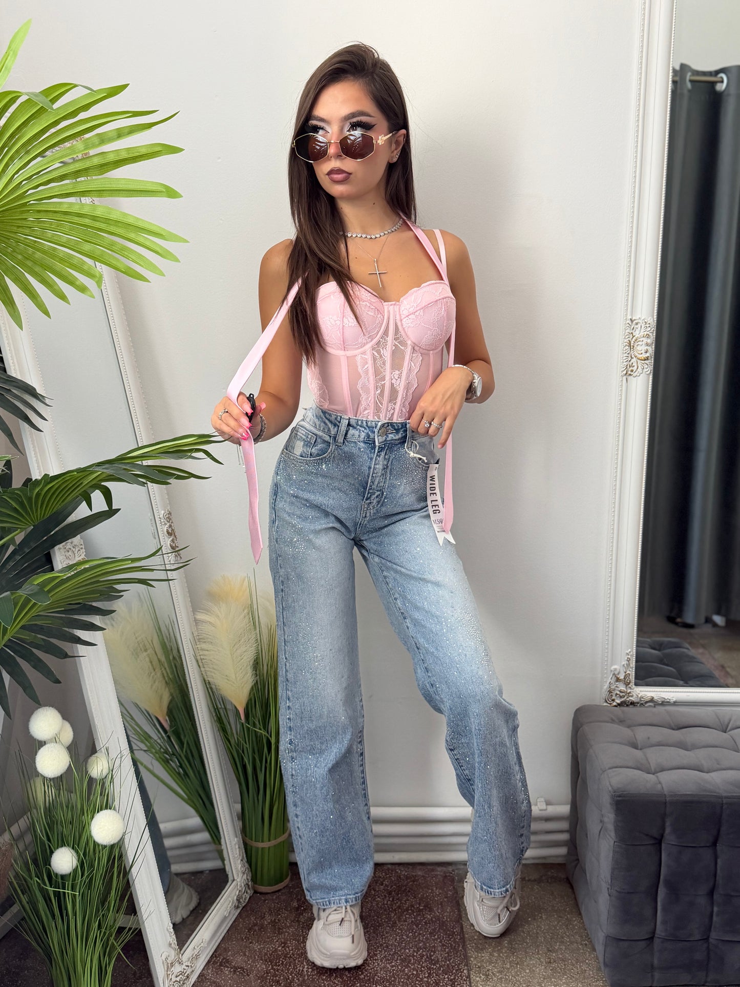 Top tip corset din dantelă ROZ
