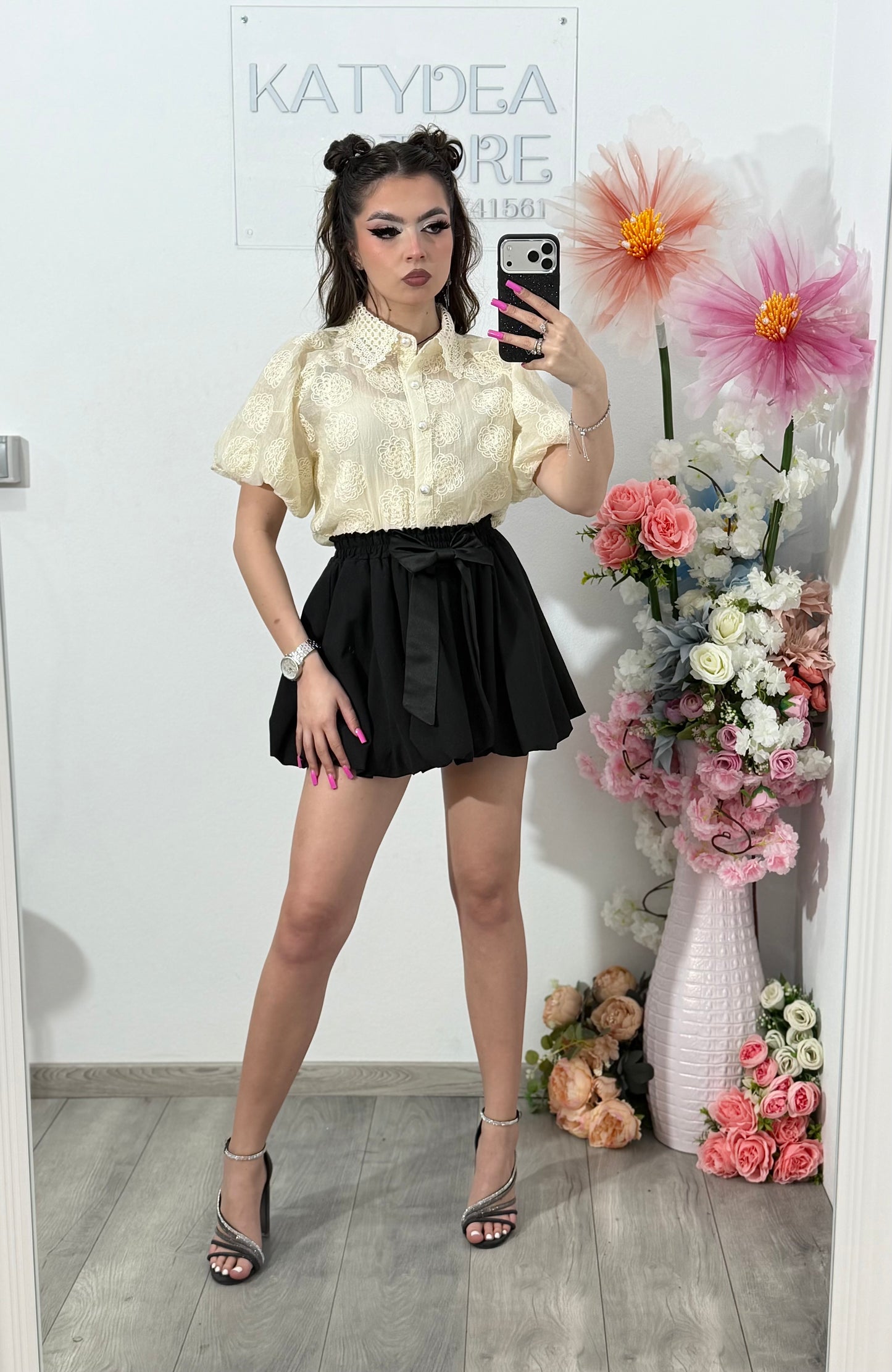 Cămașă elegantă ANAIS beige