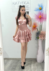 Rochie elegantă Sofia roz pudră