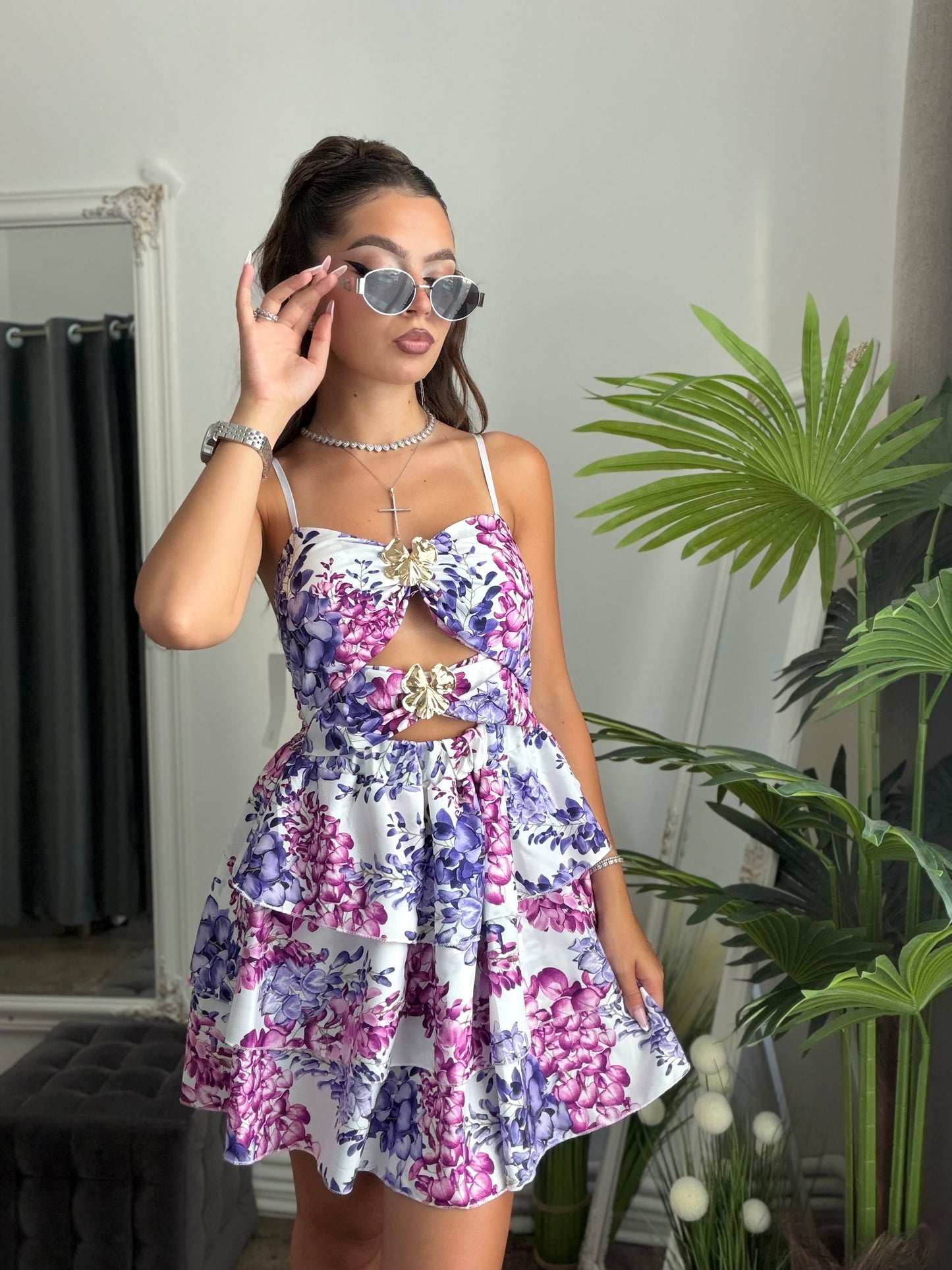 Rochie purple FLOWER