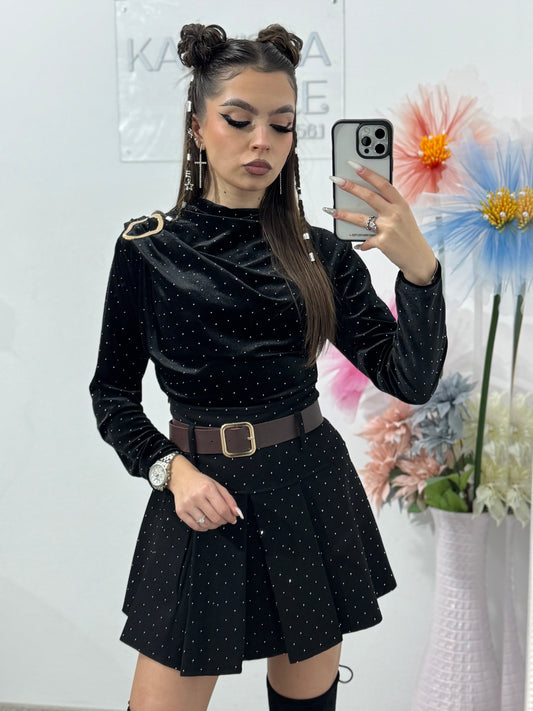 Bluza din catifea cu cristale SORINA