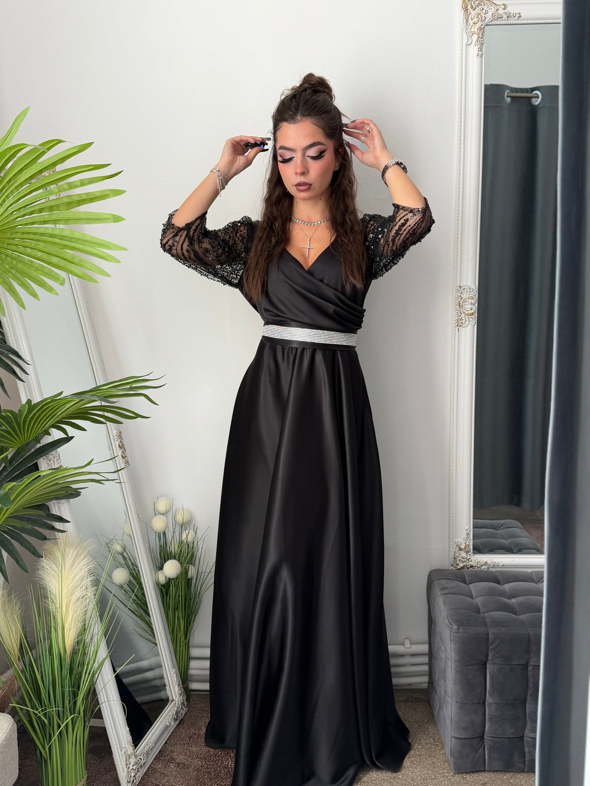 Rochie lungă neagra ADRIA