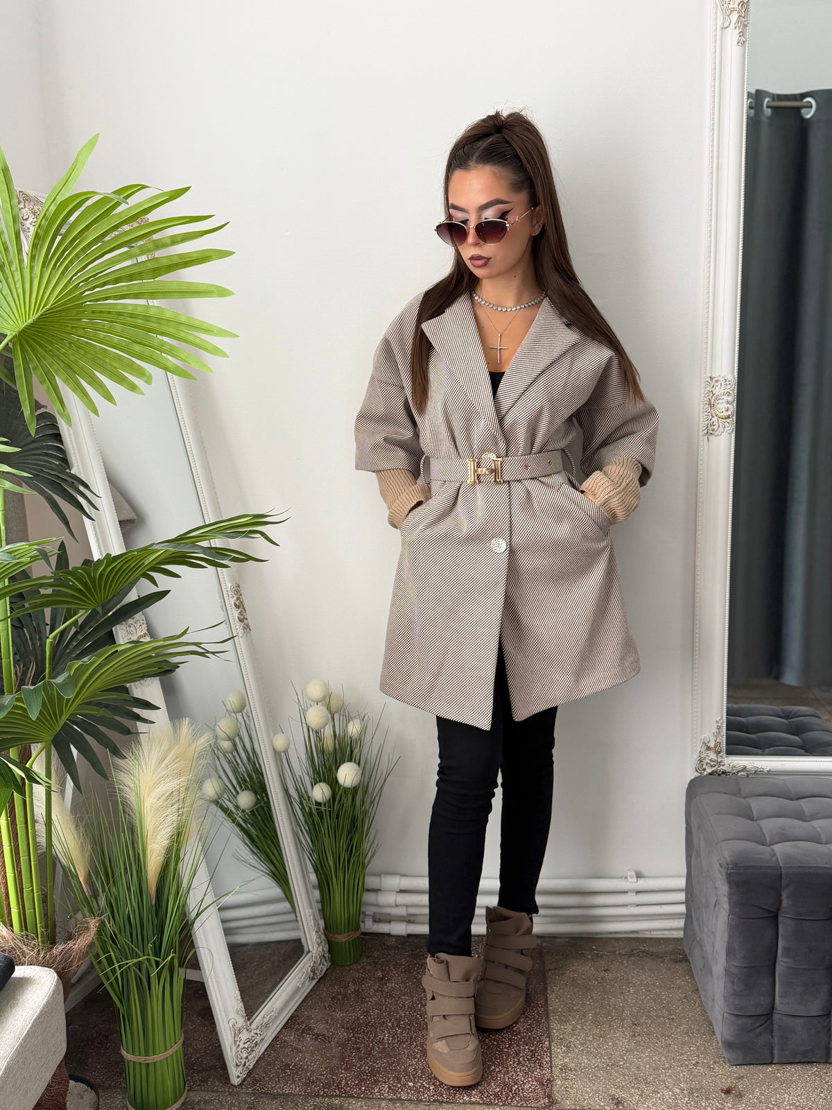 Palton beige HARA