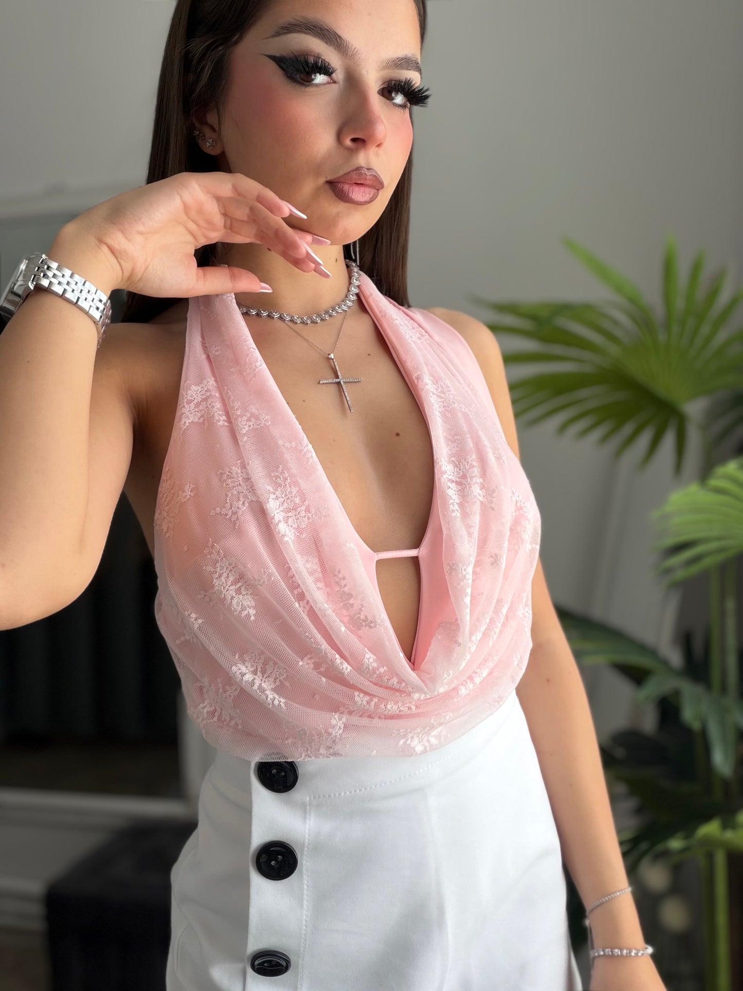 Fustă pantalon alba KAROL