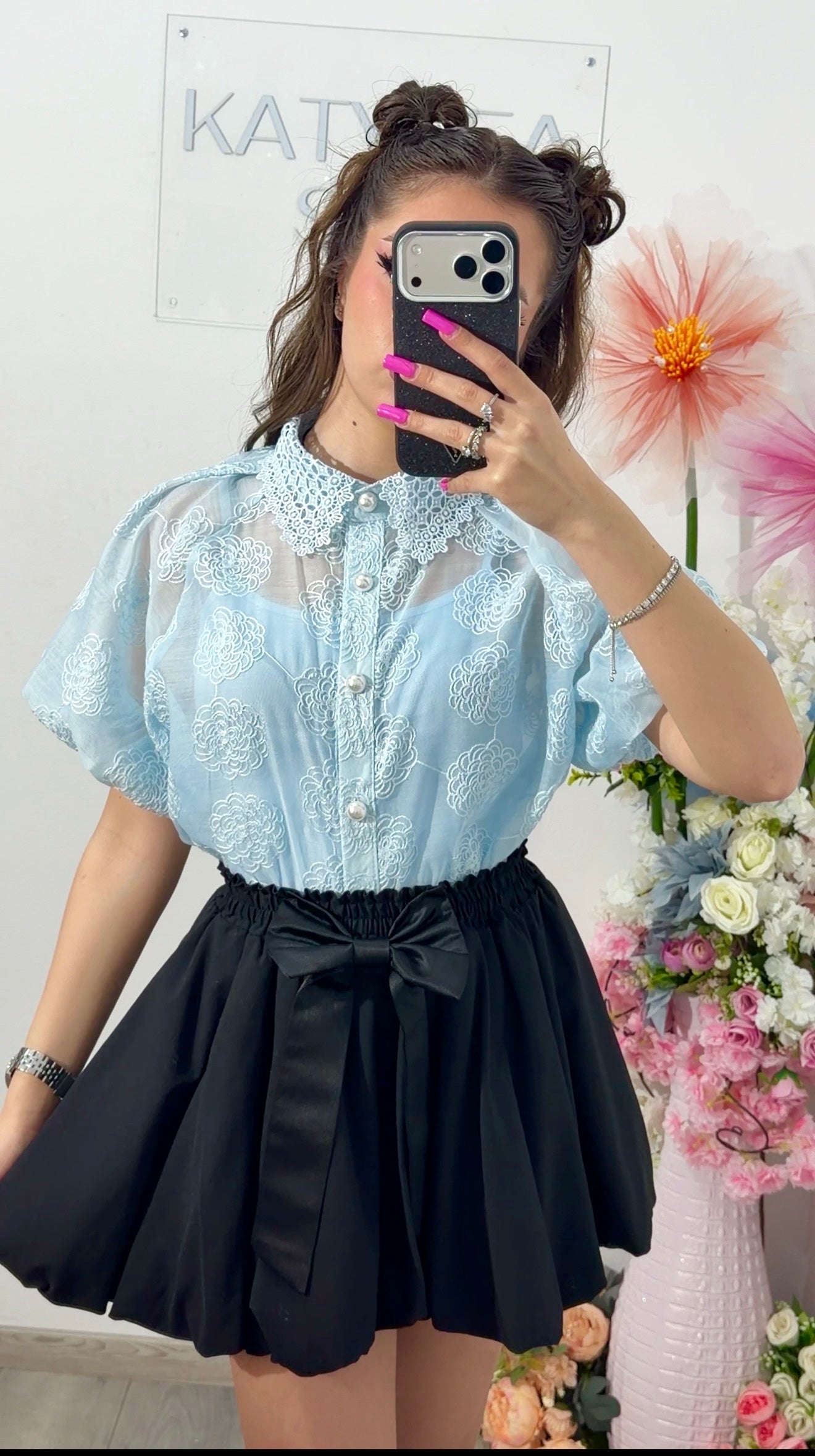 Cămașă elegantă ANAIS blue