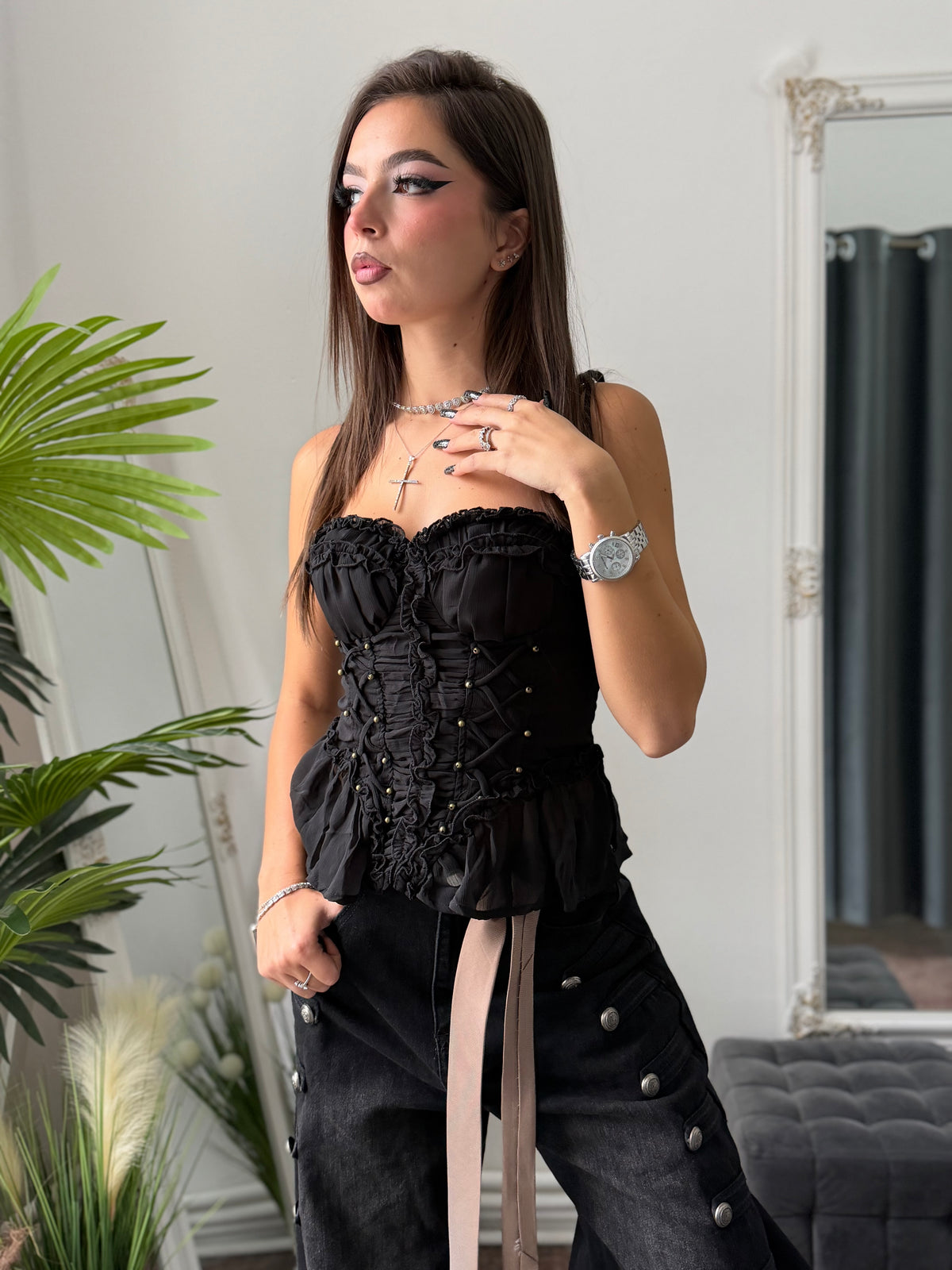 Top negru MARISSE
