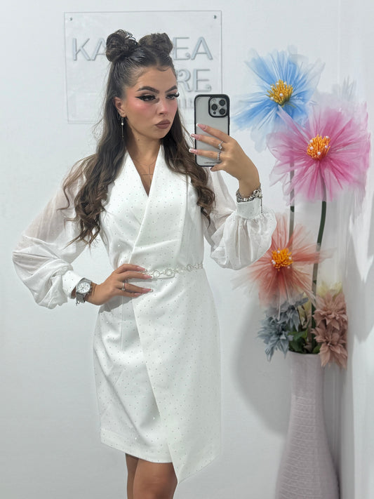 Rochie tip sacou alba Annais
