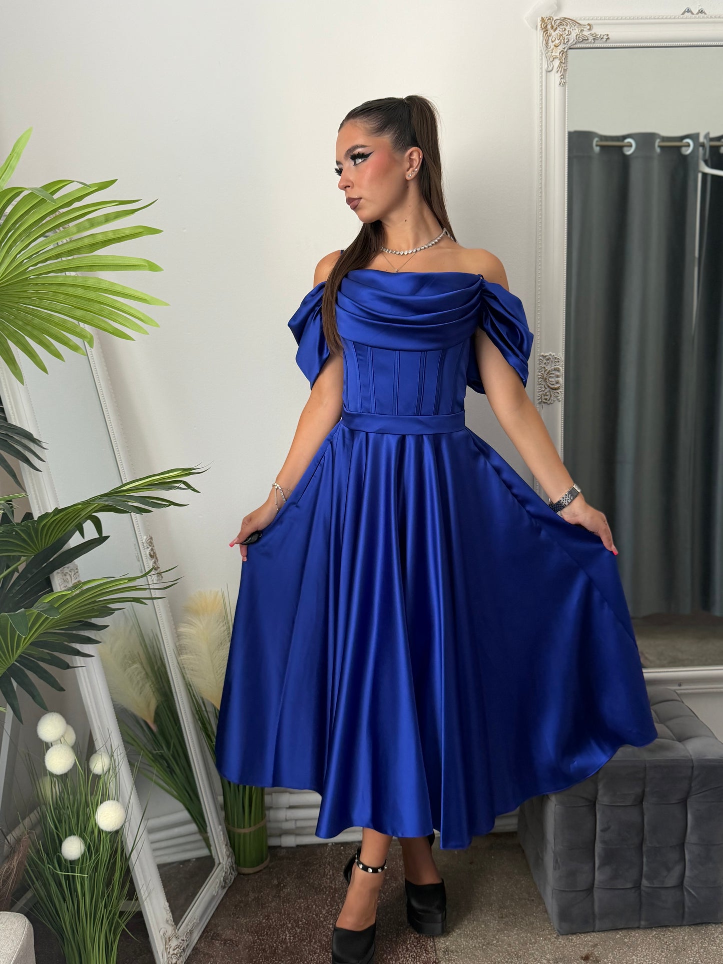 Rochie eleganta albastru royal
