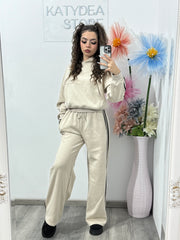 Compleu cu particule de sclipici beige GALAXY