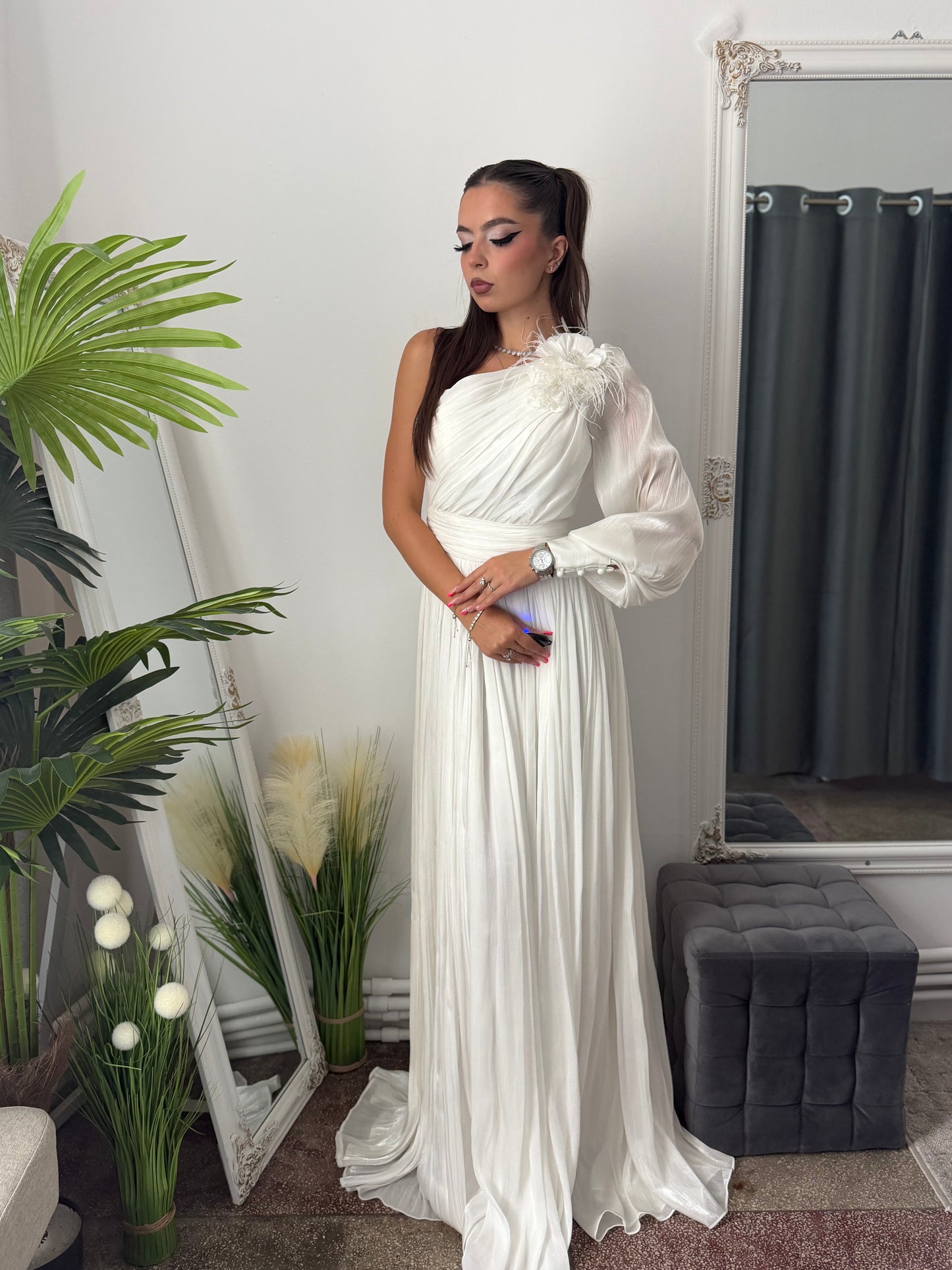 Rochie elegantă alba VICTORIA