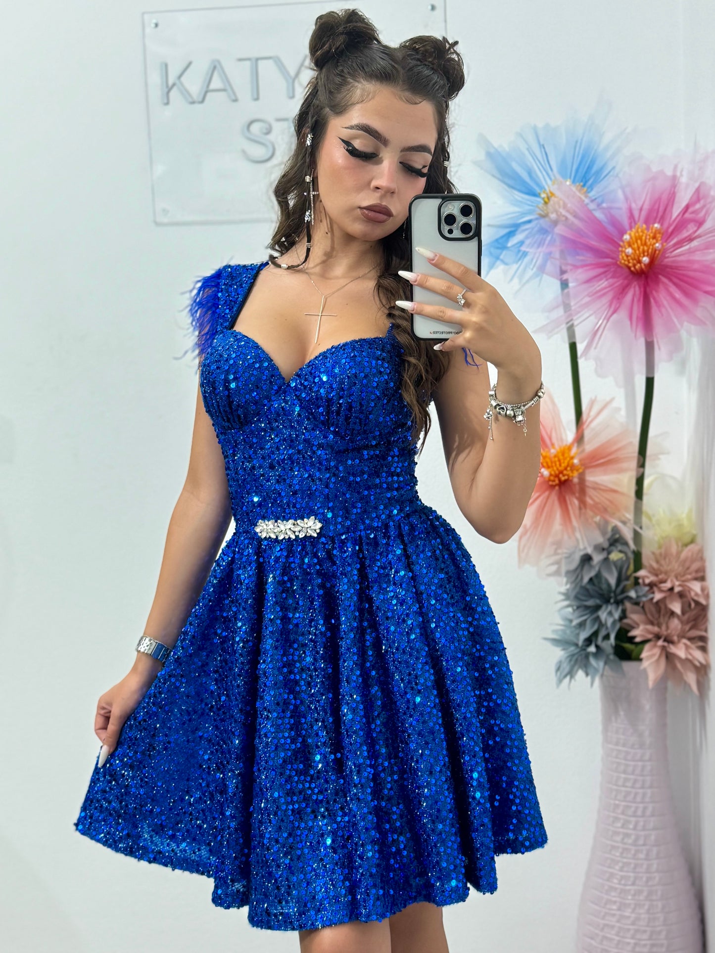 Rochie scurtă cu paiete Candy