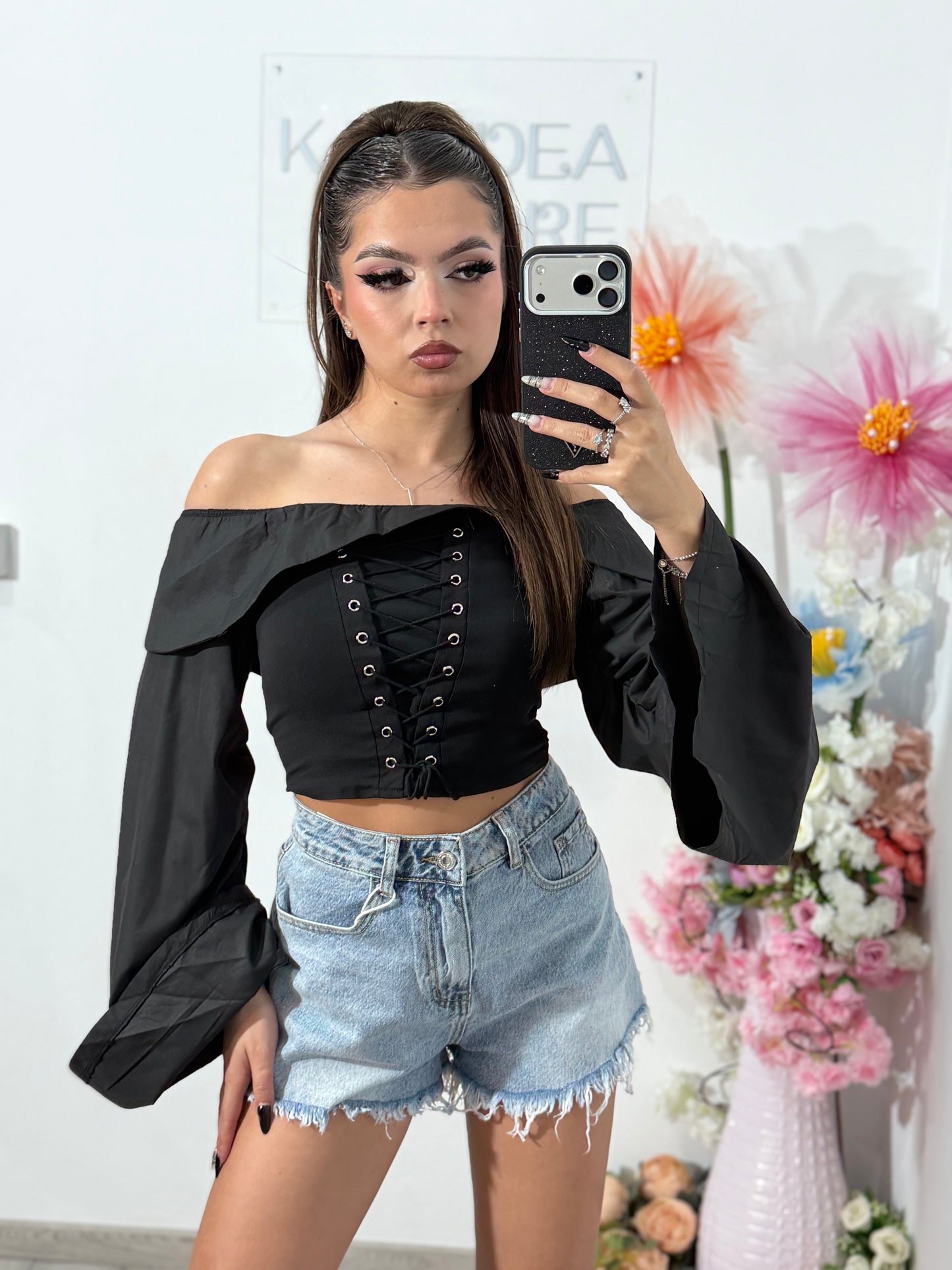 Pantaloni scurți din denim SILVER