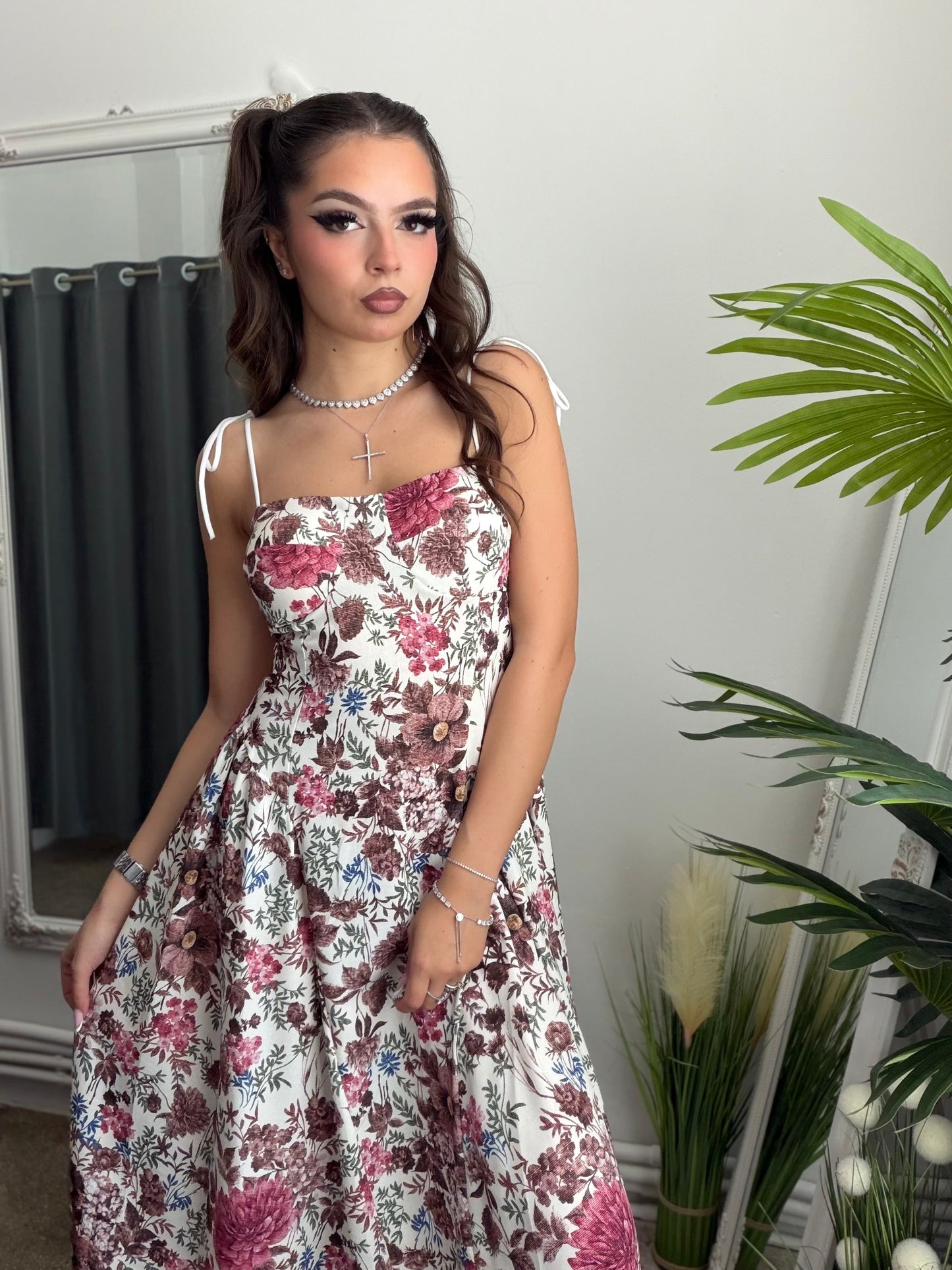 Rochie midi grena VERA