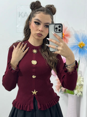 Bluza cu nasturi decorativi STL