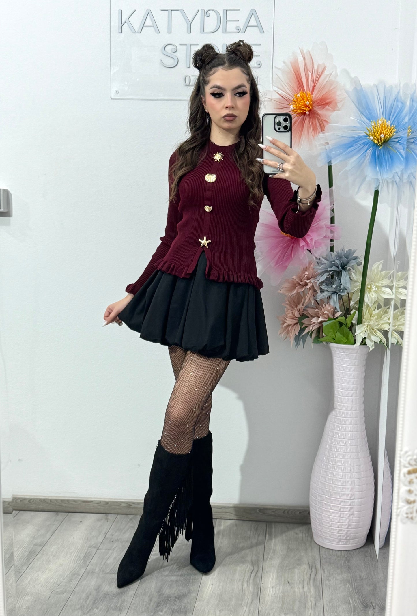 Bluza cu nasturi decorativi STL