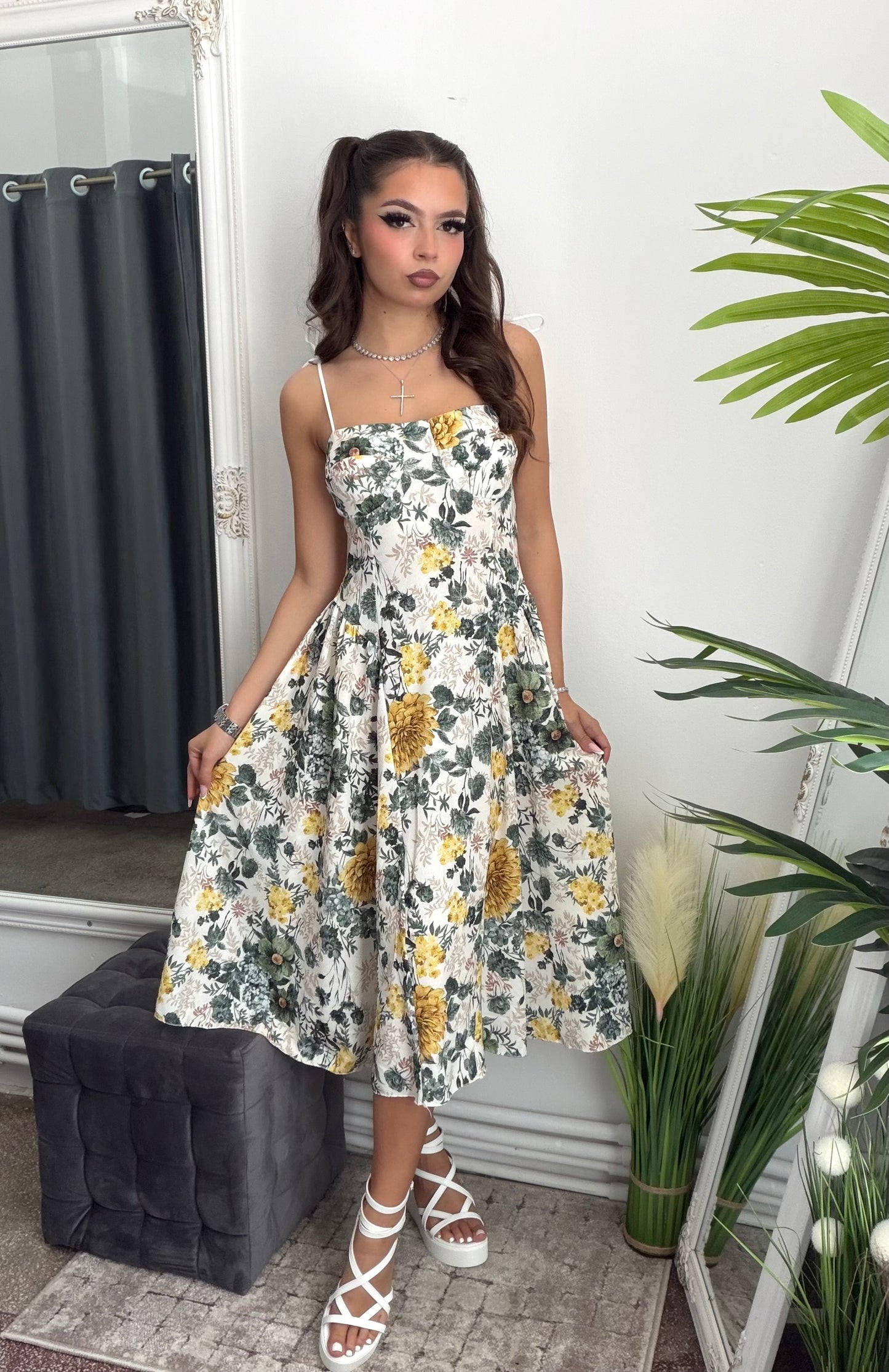 Rochie midi verde VERA