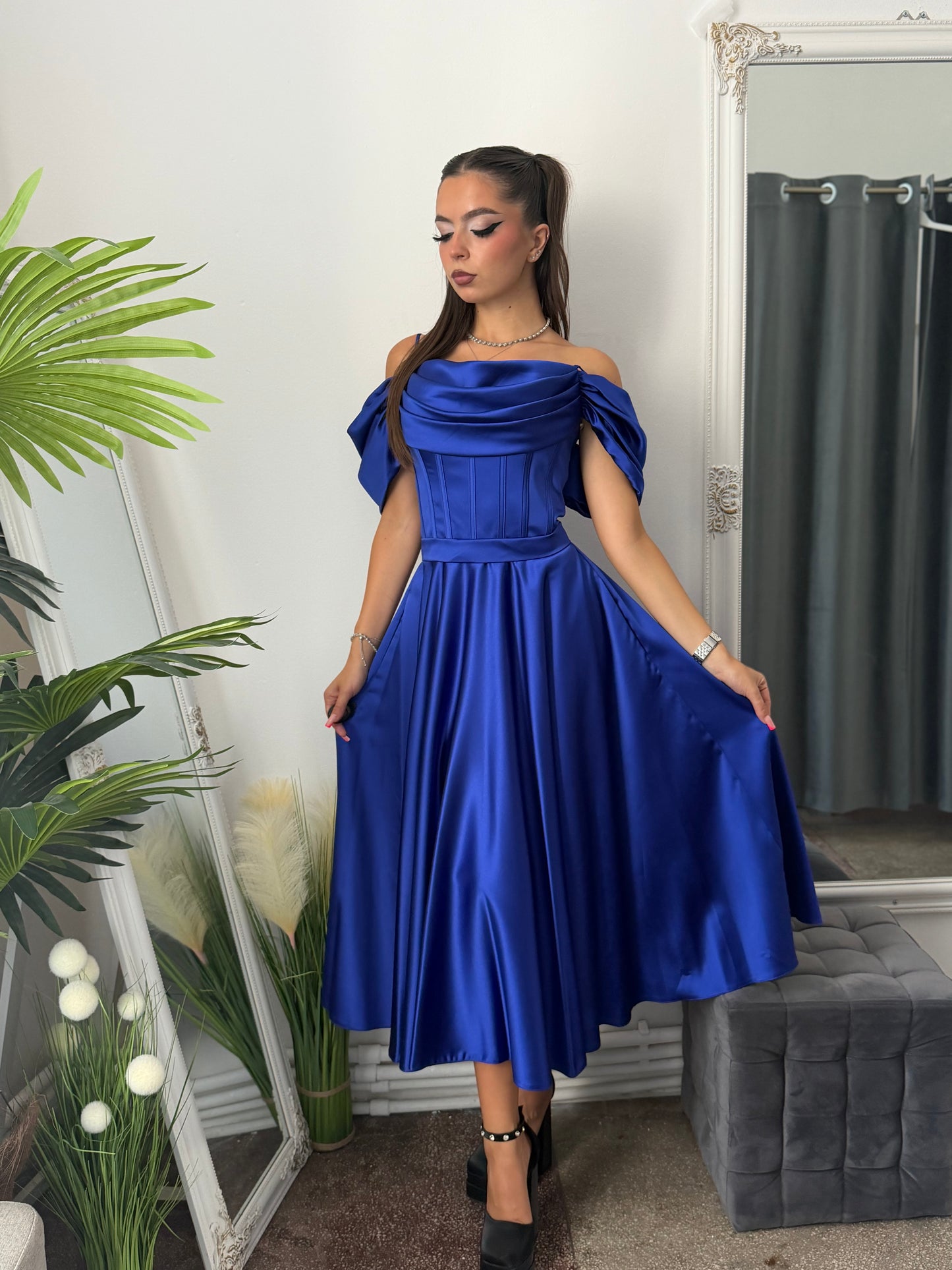 Rochie eleganta albastru royal