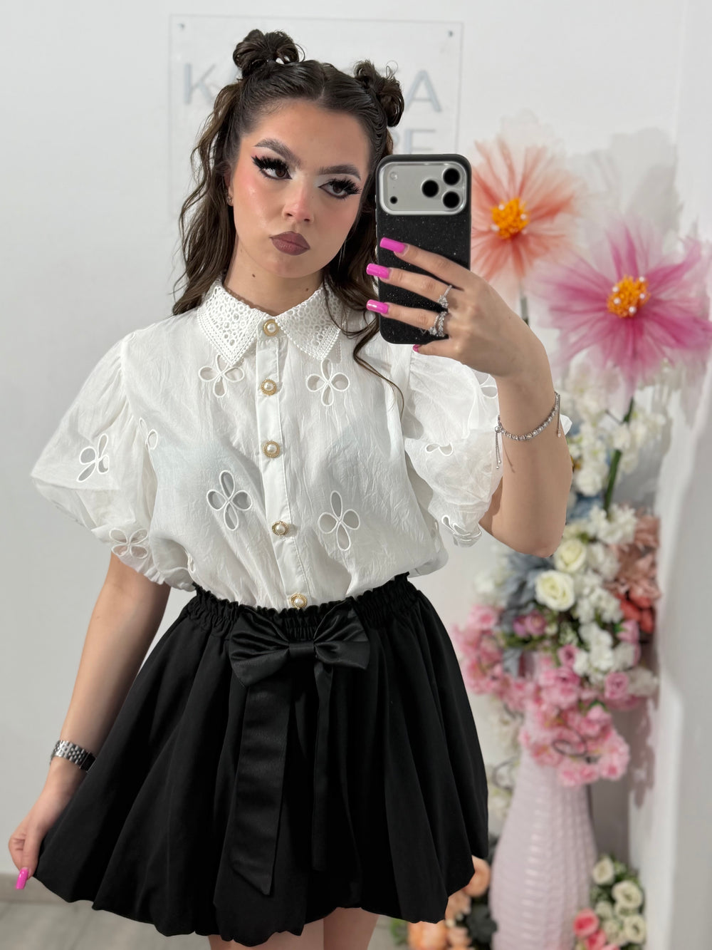 Cămașă elegantă MARIA albă