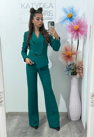 Costum elegant verde Ramona