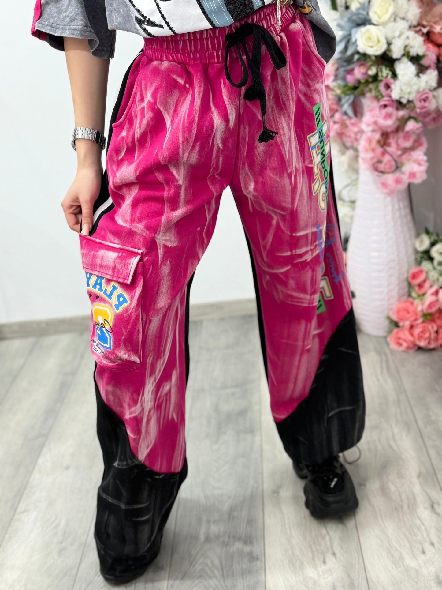 Pantaloni KOREASTYLE fucsia