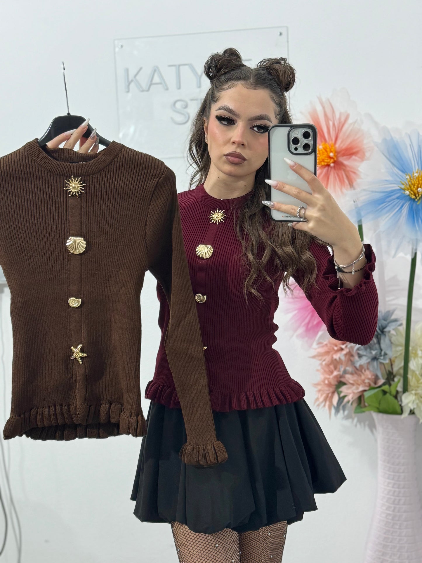 Bluza cu nasturi decorativi STL