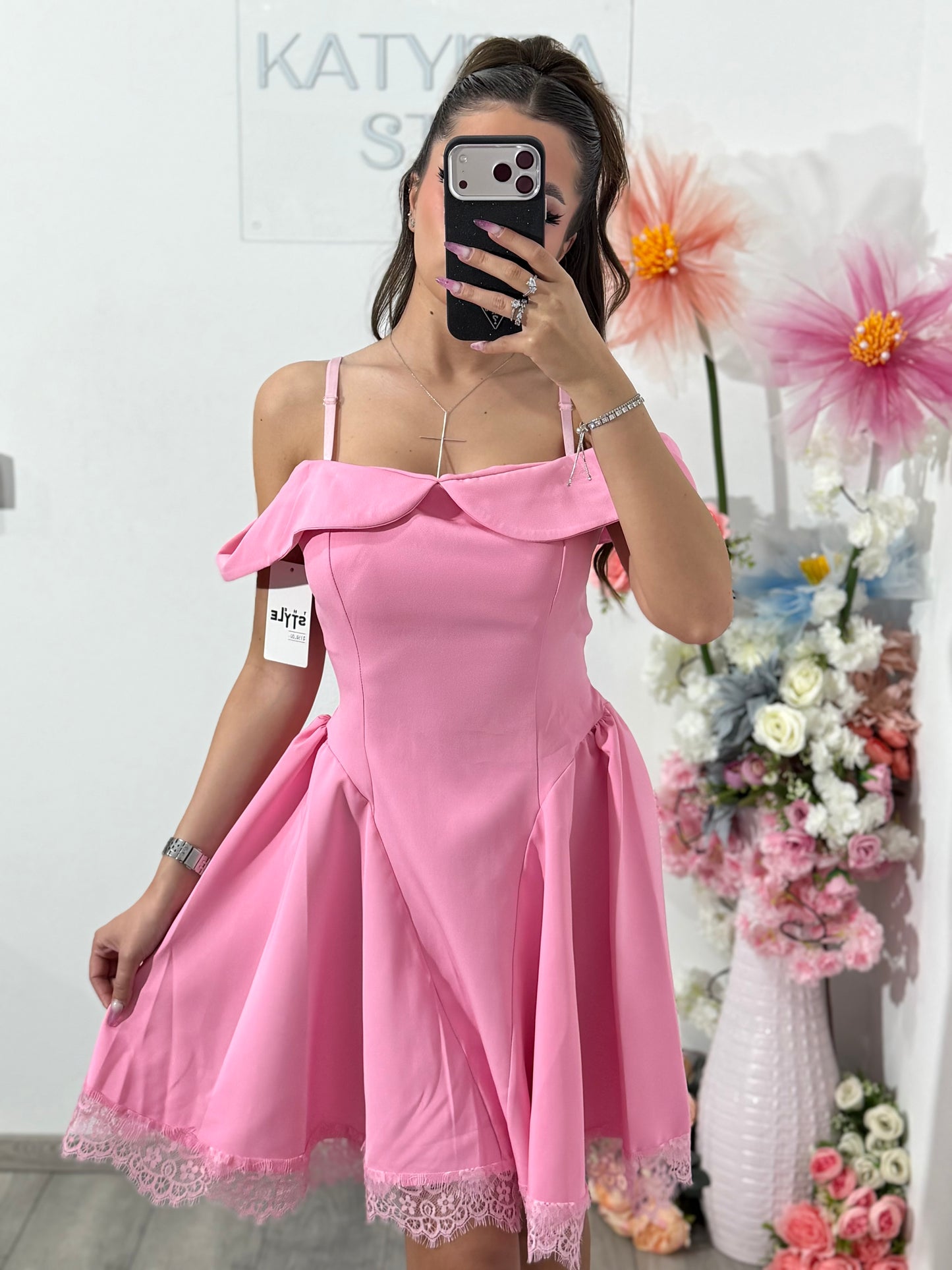 Rochie  roz Clary