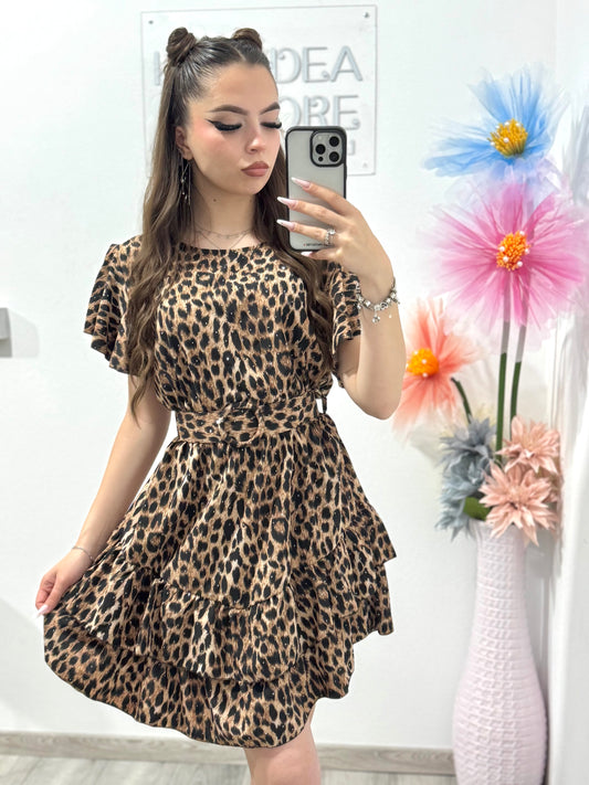 Rochie casual cu animal print Karina