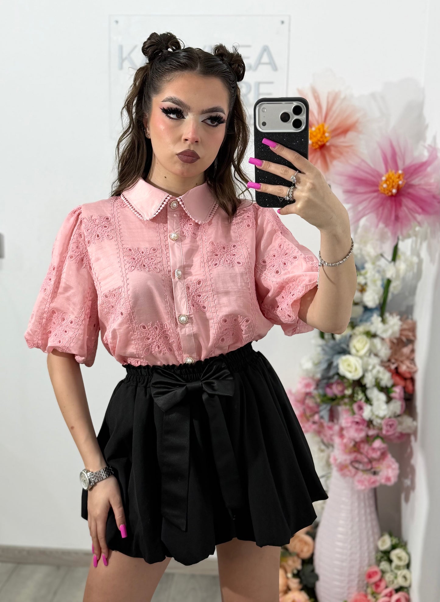 Cămașă elegantă MARA roz