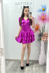 Rochie elegantă Sofia fucsia