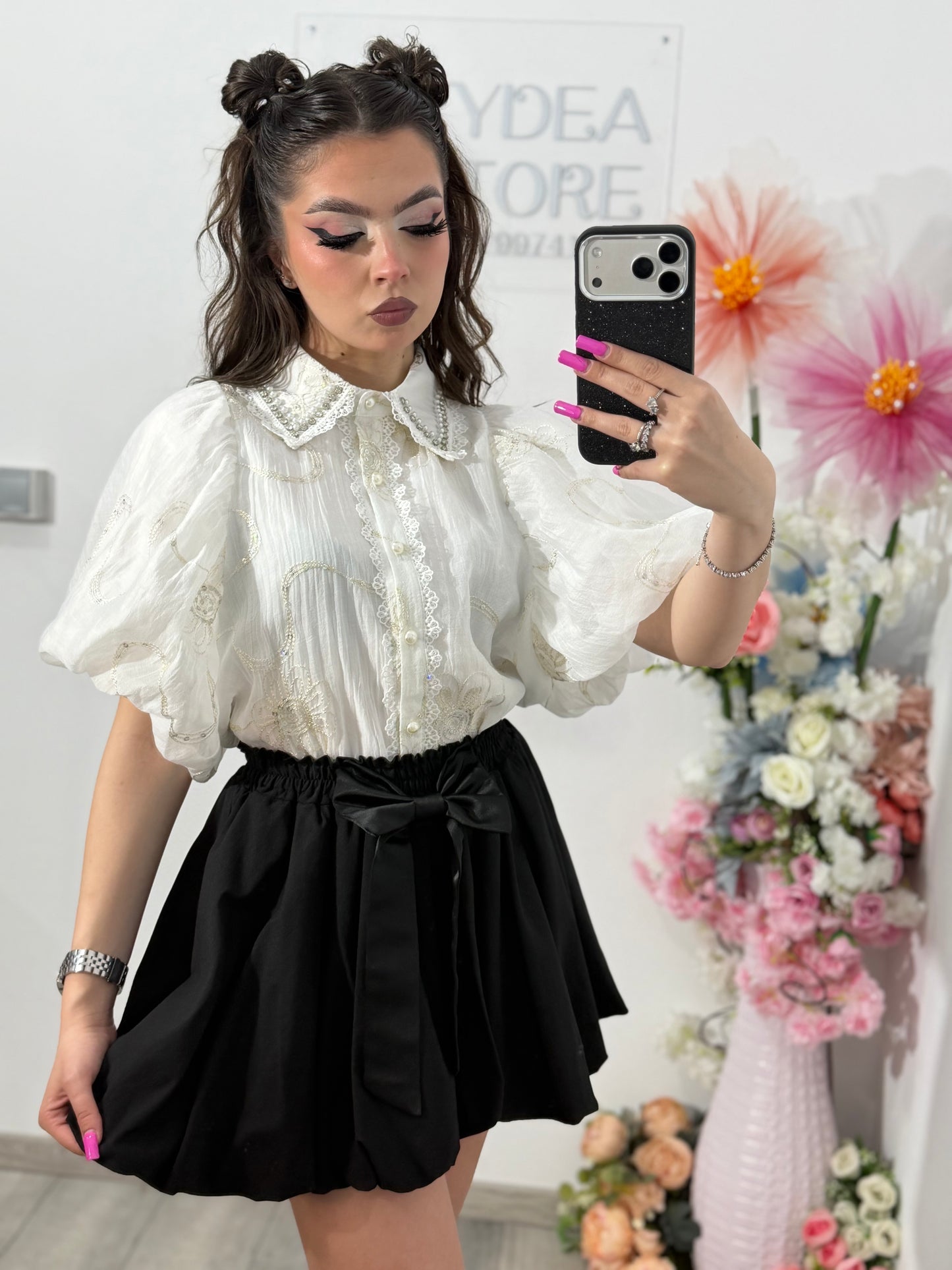Cămașă elegantă RAMONA albă