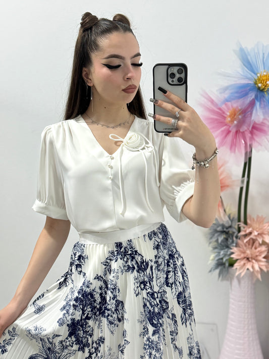 Cămașă elegantă satinata Rose