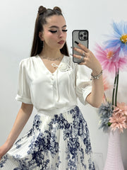 Cămașă elegantă satinata Rose