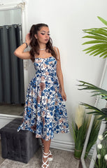 Rochie midi bleumarin VERA