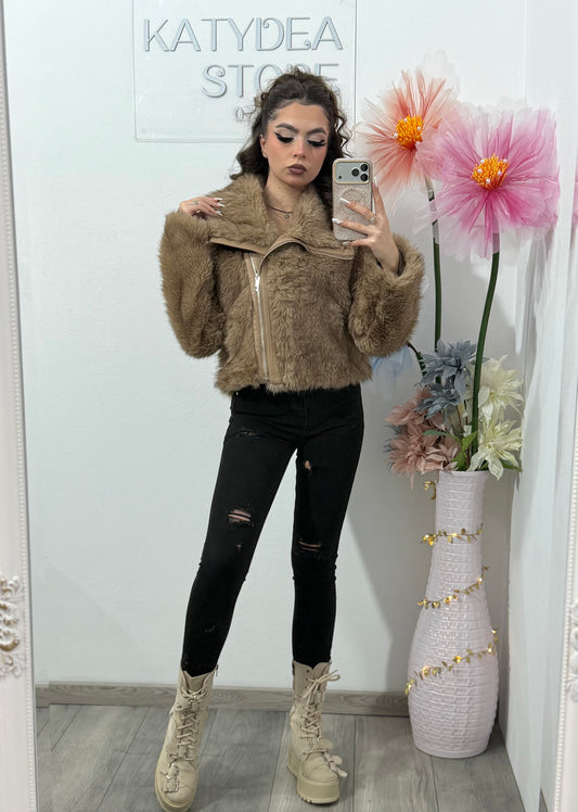 Blană scurtă maro SELENA