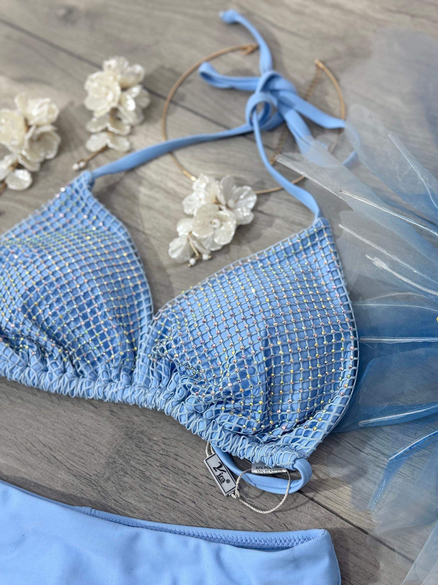 Costum de baie SPARKLE babyblue