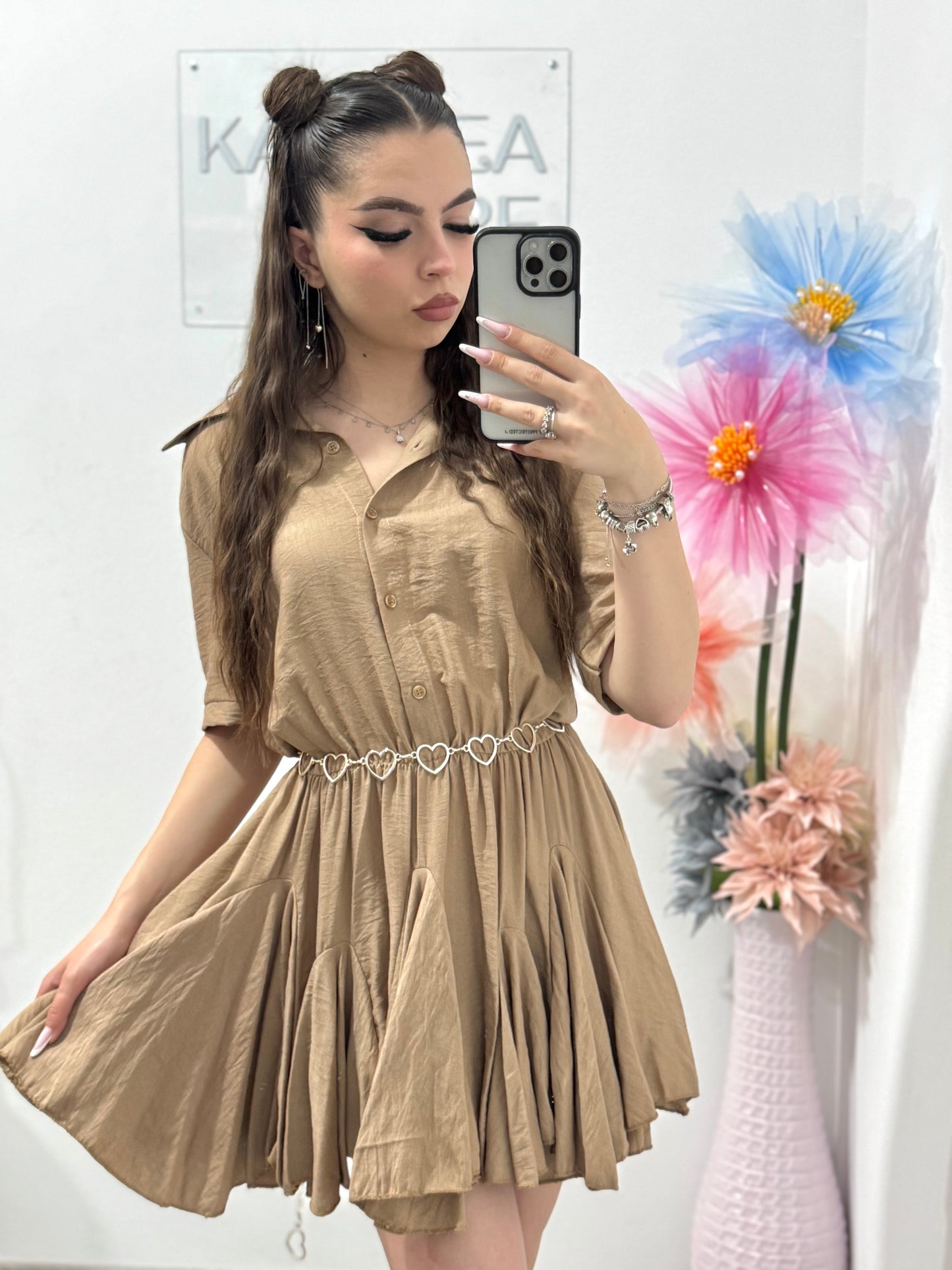 Rochie Monica beige