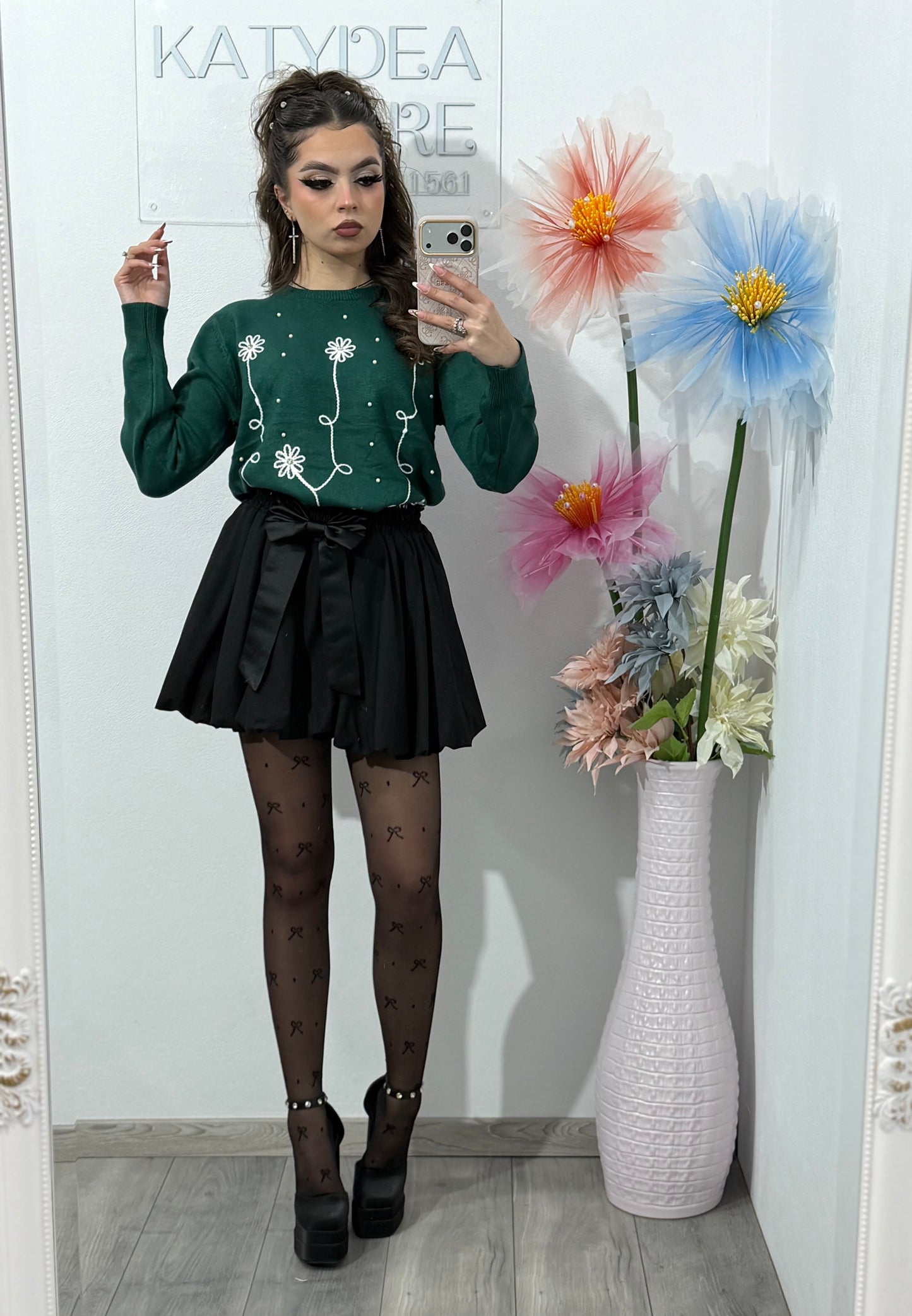 Bluză cu inserții albe FIONA