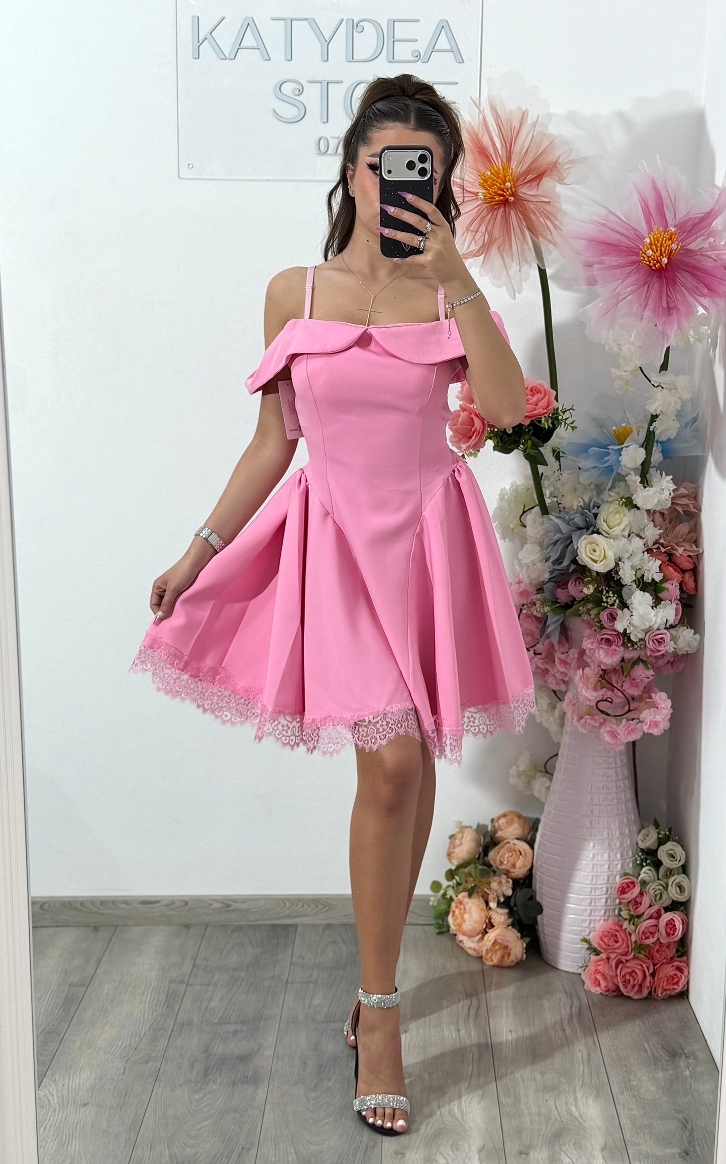 Rochie  roz Clary